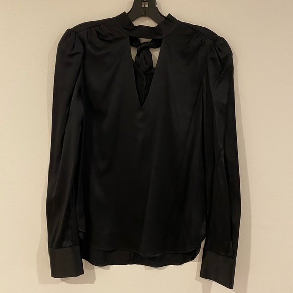 Veronica Beard Wade Tie Neck Silk Top - Picture 2 of 7